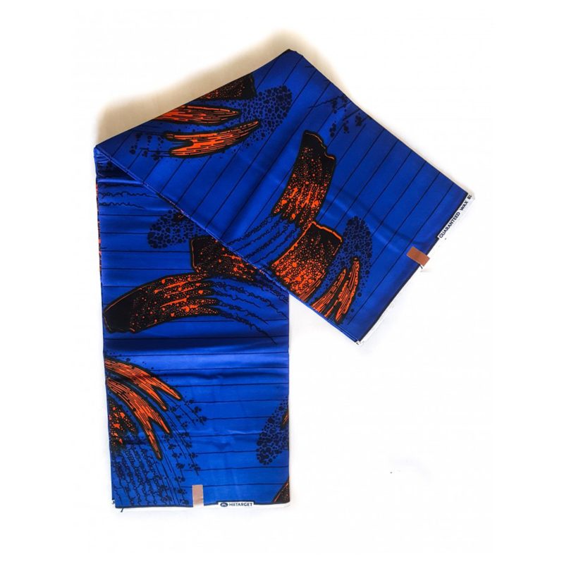 Orange Brush African Print Fabric