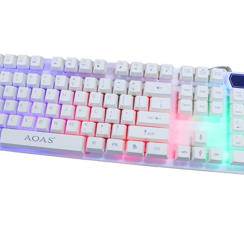 Super Gamer RGB Illuminated Keyboard & Mouse Set White 2
