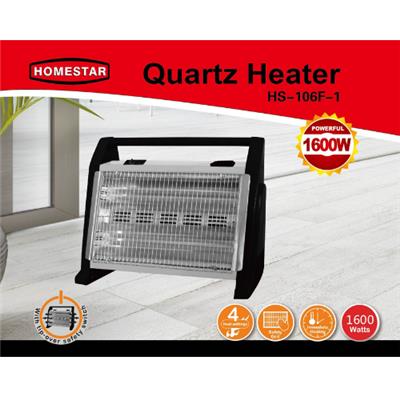 4 Quartz Heater 1600W 2 Heat Settings