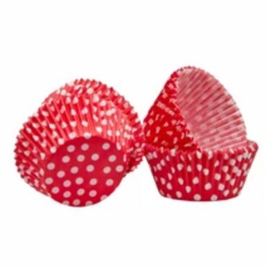 REGENT CAKE CUPS RED WITH WHITE DOTS 50pc